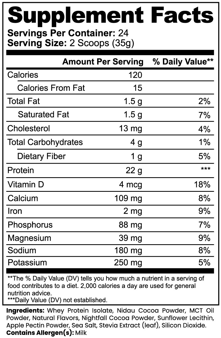 Miami Body Advanced 100% Whey Protein Isolate (Chocolate)